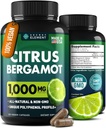 Citrus Bergamot Extracto 1000mg - Citrus Bergamot Suplemento para el corazón, Immune System Support, and Healthy Aging - Pure, Vegan Bergamot Capsules