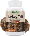 Parker Naturals Turquía Tail Mushroom Capsules - Suplemento orgánico de Mushroom para Immune System Health Support - 1000 mg Suplementos Premium de Mushroom - 240 cápsulas