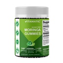 Vitamatic Moringa Gummies – Sugar-Free 50:1 Plant-Based Extract – Green Superfood – Pectin-Based, Vegan, Non-GMO – 240 Gummies