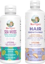MaryRuth Organics Sea Moss Liposomal (Limeade) & Hair Growth MAX (Almond Cookie) | Clean Label Project Verified® | Vitamins for Energy, Immunity, & Beauty | Vegan, Gluten-Free, Non-GMO