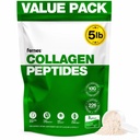 Collagen Powder for Women Men (5LB) Type I & III Flavorless & Odorless Easy-Mix Hydrolyzed Peptan Protein Peptides Joint, Hair, Skin & Nail Support Gluten-Free Non-GMO Keto & Paleo Grass-Fed Kosher