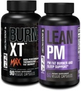 Jacked Factory 24/7 Fat Burner Stack - Burn XT MAX High Performance Fat Burner (90 cápsulas) - Lean PM Nighttime Sleep Support for Weight Loss and Appetite Suppression (60 cápsulas)