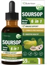 Soursop(Guanabana) Leaves " Fruit Extract Drops for Immune System Support, Soursop Bitters Liquid for Digestive Health, Graviola Plus Supplement Reishi " Vitamin B6, Rich in Nutrients. 2oz