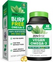 Zenwise Health Vegan Omega 3 Suplemento - Burpless Omega 3 Suplemento con DHA, EPA &amp; DPA ácidos grasos para la salud inmune - aceite de pescado Alternativa de aceite de algas marinas de origen sostenible - 48 Softgels