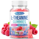 MEENCCD L-Theanine Gummies 400mg, Sugar-Free L-Theanine Supplement for Focus Support, Vegan, Non-GMO, Raspberry Flavor, 60 Count