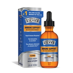 Soberana Silver Immune Support - Colloidal Silver, Bio-Active Silver Hydrosol, 10 ppm, Liquid Dropper, 2 Fl Oz, (59 mL)