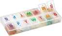 Extra Large Pill Organizer - Pill Box 7 Day Weekly Pill Organizer 2 Times a Day and AM PM Daily Pill Organizer Case for Medication Pills and Supplements with Braille and Bright XL Easy to Read Colors