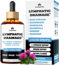 Lymphatic Drainage Drops - Supplement for Lymphatic Support & Detox - 10-in-1 Herbal Blend Cleanse Complex with Burdock, Dandelion, Elderberry - 2 fl oz