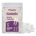 Empty Gelatin Capsules Size 5-100 Count Bovine Bone Gel Capsules Empty | Quick Dissolve | All Size | for Powder & Liquid DIY Filling