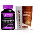 WELLNESS LABSRX Nattokinase Capsules - Lions Mane Powder | Bundle