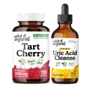 Wild & Organic Tart Cherry 120 Capsules & Uric Acid Cleanse Tincture 4 fl oz
