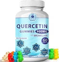 Quercetina Gummies - Quercetina con bromelaina Vitamina C + Zinc Vitamina D3 – Quercetina Chewable 900mg Suplementos - Quercetina para niños y adultos (1)