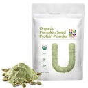 Unleash’d Organic Pumpkin Seed Protein Powder 16oz – Plant-Based Organic Protein, Vegan, Non-GMO, No Artificial Sweeteners, Immune Support