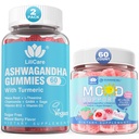 LILICARE 2 Pack Ashwagandha Gummies + 1 Pack Calm Gummies