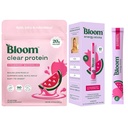 Bloom Strawberry Watermelon Clear Protein and Strawberry Watermelon Energy Packets Bundle