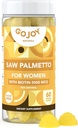 Saw Palmetto Gummies - 500mg Saw Palmetto for Women with 5000mcg Biotin & 10mg Zinc - Non-GMO, Sugar, Gluten &amp; Soy-Free, Vegan - 3rd-Party Lab Tested, 30-Day Supply, 60 Chewable Gummies