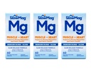 SlowMag Magnesium Chloride with Calcium, 3Pack (60 Count) No Artificial Flavors, Preservatives, Yeast or Starch