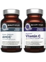 Quality of Life AHCC Kinoko Platinum and Advasorb Vitamin C - Immune Support Bundle
