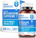 Bold Botanica Mushroom Supreme 7 – Suplemento de Mushroom – Extractos orgánicos de Turquía Tail, Chaga, Phellinus, Reishi, Cordyceps, Maitake, Shiitake para Immune Support & Optimal Wellness, 60 Caps