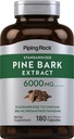 Piping Rock Pine Bark Extract Capsules | 180 Capsules | Standardized Supplement | Non-GMO, Gluten Free