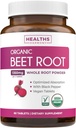 USDA Organic Beet Root Powder (60 Tablets) 1350mg Beets Por Serving with Black Pepper for Extra Absorption - Super Antioxidant and Nitrate Supplement for Athletic Performance and Stamina- No Capsules