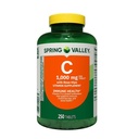 Spring Valley Vitamin C 1000 mg Tablets, Dietary Supplement for Immune Support and Antioxidant Support, 250 Count