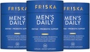 FRISKA Men’s Daily Digestive Enzyme and Probiotics Supplement, Natural Support for Male Digestive Health, Bloating, Gas, Indigestion Relief, Supports Gut Health, Lactase and B-Vitamins, 90 Capsules