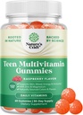 Adolescentes multivitamina Gummies 12-17 - Niños Adolescentes &amp; Niñas Gummy Vitaminas para una mejor piel, Immune Strength, Mood & Energy Support - Adolescente Niña & Niño Suplementos con Zn, Mg, Vitamina A, C, D &amp; E - 60 Ct