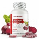 Organic Beet Root Capsules,1300mg,Supports Healthy Blood Pressure and Circulation,Pure,Non-GMO,Gluten Free,90 Capsules