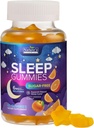Gummies de sueño Suplemento 6mg - Azúcar Melatonina gratis Gummy para adultos, Natural Zero Azúcar Gummy Durmiente para adultos, niños, Orange Flavored, Vegan, Extra Strength Sleep Vitamin Support - 60 Gummies