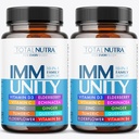 10-In-1 Immune Support Supplement: Immune Boosters for Adults &amp; Kids Daily Immunity Defense with Key Immune System Vitamins Zinc, Vitamin C and D, Plus Elderberry, Quercetin, Echinacea &amp; Más, 60 Caps