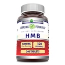 Amazing Formulas HMB 2000mg per Serving Tablets Supplement | Non-GMO | Gluten Free | Made in USA (240 Count)