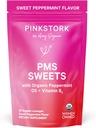 Pink Stork Organic PMS Support Sweets for Teens and Women - Simple & Natural Ingredients Vitamina B6 y Peppermint - Periodo, Digestión, Bloating, Mood Swings - 30 gotas