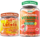 NEVISS 1Pack Liposomal Vitamina C 1000mg Gummies + 1Pack Lutein Zeaxanthin Suplementos Gummies