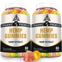 Hemp Gummies for Sleep, Pain, Anxiety Relief,Extra Strength High Potency - 100% Natural with Pure Hemp Oil Extract - Vegan Bear Candy Hеmp Supplements for Adults (2 Pack)
