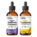 Saffron Extract Tincture 4 fl oz & Turmeric with Black Pepper Tincture 4 fl oz