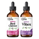 Wild & Organic Red Clover Tincture 4 fl oz & Vitex Tincture 4 fl oz