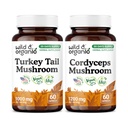 Wild & Organic Turkey Tail 60 Capsules & Cordyceps 60 Capsules