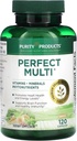 Purity Products Perfect Multi - Multivitamínico Empacado con Vitaminas, Minerales y Fitonutrientes - 60 Nutrientes de avance - Apoyo a la Inmunidad Saludable, Niveles de Energía Normal - 120 cápsulas (1)