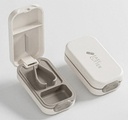 Portable Pill Cutter for Small & Large Pills - Precise Pill Splitter for Tiny Tablets, Vitamins & Capsules - Compact Design for Purse, Pocket & Travel - Sharp Blade & Easy Clean (White)