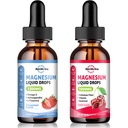 2 Pack Magnesium Glycinate Drops Strawberry & Cherry Flavor