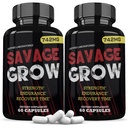 (2 Pack) Savage Grow 742MG Advanced Men's Health Formula 120 Capsules