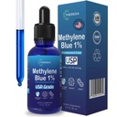 Methylene Blue 1% USP Grade Drops - Pharmaceutical Grade Methylene-Blue Solution for Humans, 10 mg/mL (10 mg per mL), Formaldehyde-Free, Lab-Tested, cGMP Bottled - 2 fl oz
