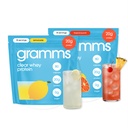GRAMMS Clear Protein Powder 20G Protein for Women & Men | Grass-Fed Whey Isolate, Zero Sugar, Zero Lactose, Non-Bloating, Non-GMO(36 Servings Lemonade/Tropical Punch)