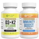 Daily Wellness Bundle — D3K2 Vitamin Supplement (1x) & Immunity Formula (1x) | Non-GMO, Gluten Free, Sugar-Free, Made in USA