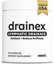 DRAINEX™ Lymphatic Drainage Supplements | 1950mg Lymph System Support Supplement for Lymph Drainage | Lymphatic Drainage Capsules Body Clense with Dandelion, Burdock, Cleavers & More | 90 Capsules