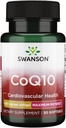 Swanson CoQ10 - Ayuda a promover la salud del corazón, el apoyo energético, " Ayuda al sistema cardiovascular general Salud - Ayuda a mantener la coenzima Q10 Suplemento - (30 Softgels, 400 mg cada uno)
