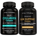 Vital Vitamins Multi-Collagen Capsules 150ct + Sun Support Capsules