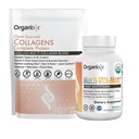 Organixx Clean Sourced Collagens (30 Serv) & Multi-Vita-Maxx (90 Caps) Bundle, Protein w/Vitamin C & Zinc Plus USDA Organic Whole Food Multivitamin, Supports Hair, Joints & Daily Energy, Gluten Free