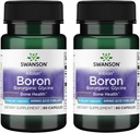 Swanson Boron de Albion - Boroganic Glycine Suplemento Apoyo a la Salud Conjunta &amp; Bone Health - High Absorption Fórmula Mayo Apoyo Global Balance - (60 cápsulas, 6 mg cada uno) (2 Pack)